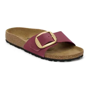 Leren slippers voor dames Birkenstock Madrid Big Buckle Nubuk image-0