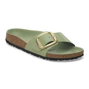 Women's sandals Birkenstock Madrid Big Buckle Natural Leather Patent image-1