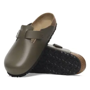 Leather clogs Birkenstock Boston image-4