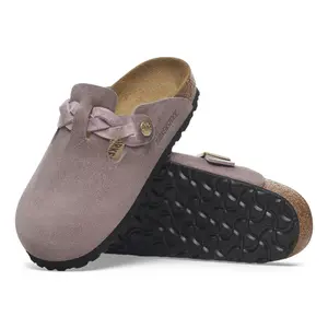 Clogs Birkenstock Boston Braided Suede Leather image-4