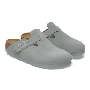 Clogs Birkenstock Boston Suede Leather image-2