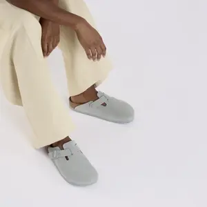 Clogs Birkenstock Boston Suede Leather image-3