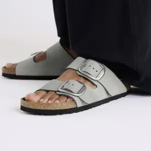 Leather sandals with a large buckle for women Birkenstock Arizona image-6