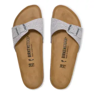 Sandaler Birkenstock Madrid BS Synthetik Shiny Glitter Silver (Étroit) image-3