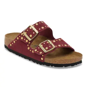 Damessandalen van suède leer Birkenstock Arizona Rivet image-1