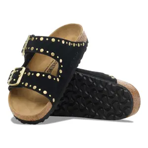 Damessandalen van suède leer Birkenstock Arizona Rivet image-6