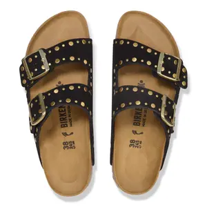 Damessandalen van suède leer Birkenstock Arizona Rivet image-5