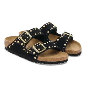 Damessandalen van suède leer Birkenstock Arizona Rivet image-3