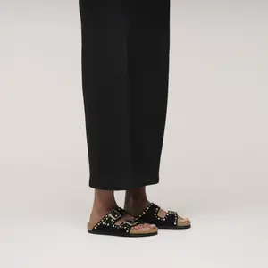 Damessandalen van suède leer Birkenstock Arizona Rivet image-1