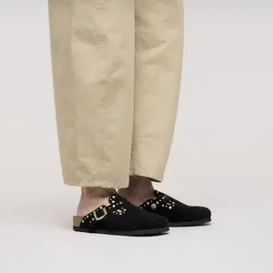 Sømløse ruskindsandaler med nitter Birkenstock Boston image-5