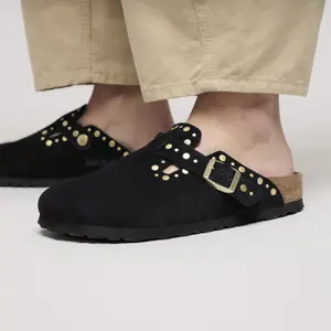 Sømløse ruskindsandaler med nitter Birkenstock Boston image-6