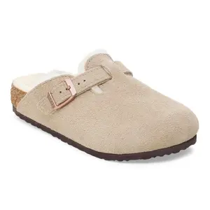 Zuecos de piel de ante para niño Birkenstock Boston Shearling image-1