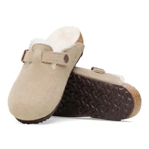 Zuecos de piel de ante para niño Birkenstock Boston Shearling image-2