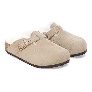 Zuecos de piel de ante para niño Birkenstock Boston Shearling image-4