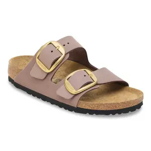 Leather sandals with a large buckle for women Birkenstock Arizona image-2