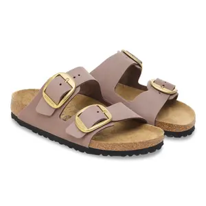 Leather sandals with a large buckle for women Birkenstock Arizona image-3