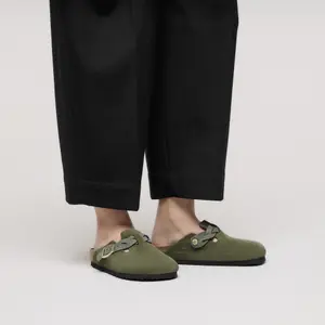 Sandálias de couro camurça trançadas Birkenstock Boston image-5