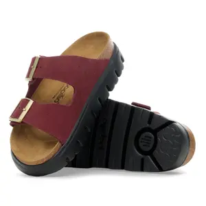 Sandales en cuir suédé à plateforme femme Birkenstock Arizona image-4