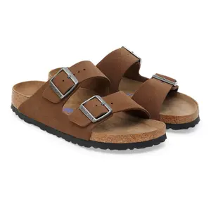 Zachte leren suède sandalen met flexibele zool Birkenstock Arizona image-2
