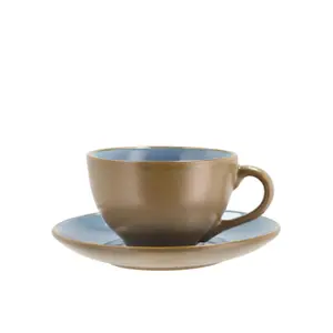 Tazza con piattino Bitz Wood image-0