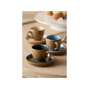 Taza de café expreso con platillo Bitz Wood image-1