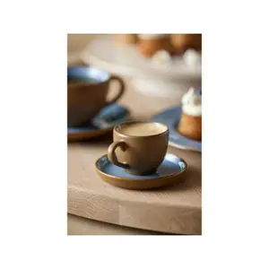 Taza de café expreso con platillo Bitz Wood image-2