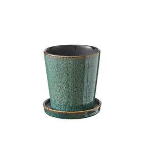 872760-flower-pot-with-saucer-bitz-green-black-10-cm