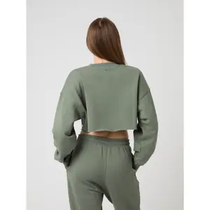 Oversized Cropped Sweatshirt for Women Björn Borg Studio image-1