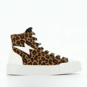 Baskets femme Vanessa Wu éclair montantes léopard image-0
