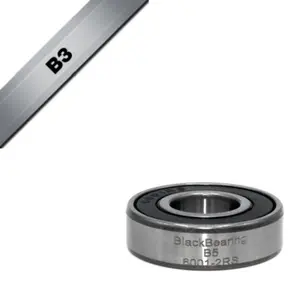 Bearing Black Bearing B3 - 6001-2RS - 12 x 28 x 8 mm image-0
