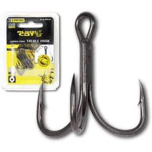 5 piezas de anzuelos triples con punta curva Black Cat DG DG coating image-0