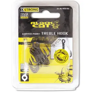 5 piezas de anzuelos triples con punta curva Black Cat DG DG coating image-1