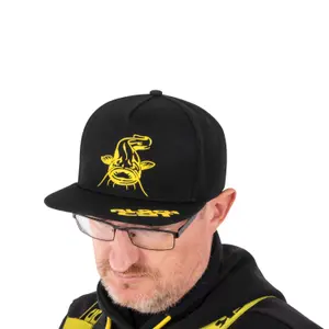 5 Panel Cap Black Cat Flat Peak