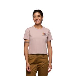 Dames-T-shirt Black Diamond Faded Crop image-1