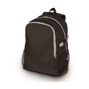 Backpack with 2 large compartments Black & Match image-0