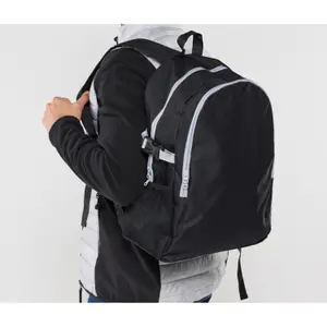 Backpack with 2 large compartments Black & Match image-2