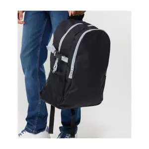 Backpack with 2 large compartments Black & Match image-3