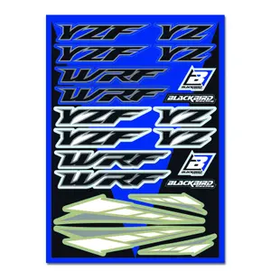 Motorbike Decoration Kit Sticker Sheet Blackbird Racing Yamaha image-0