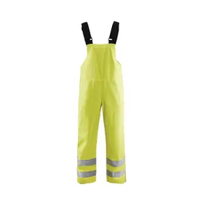 High-visibility bib and brace rain overalls Blaklader image-0