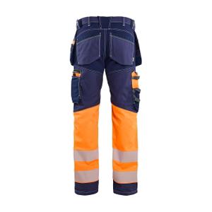 High-visibility stretch work trousers with floating pockets Blaklader image-1