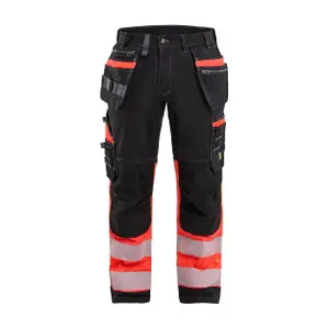 High-visibility stretch work trousers with floating pockets Blaklader image-0