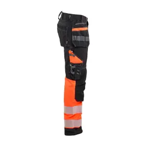 High-visibility stretch work trousers with floating pockets Blaklader image-2