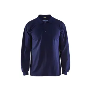 Flame-retardant long-sleeve polo shirt Blaklader image-0