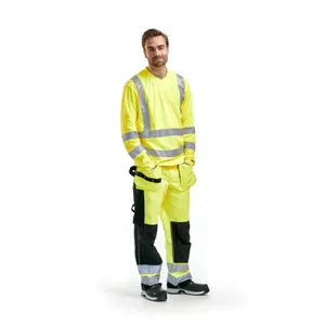 Long-sleeved high-visibility v-neck anti-uv T-shirt Blaklader image-1