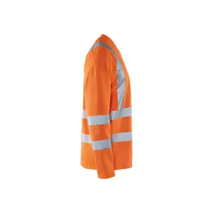 Long-sleeved high-visibility v-neck anti-uv T-shirt Blaklader image-1