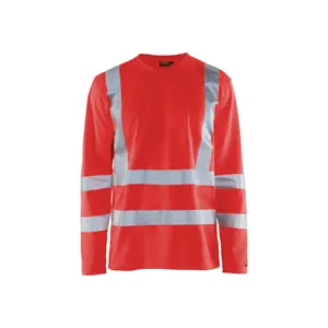 Long-sleeved high-visibility v-neck anti-uv T-shirt Blaklader image-0