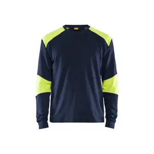 345717618933-3457-t-shirt-manches-longues-retardant-flamme-inherent-blaklader-marine-jaune-fluo