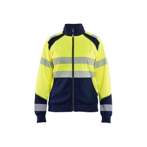 350825283389-3508-women-s-high-visibility-zip-up-sweatshirt-blaklader-yellow-navy