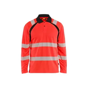 Long sleeve high visibility UV protection polo Blaklader image-0