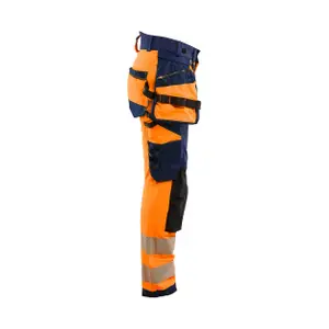 4D stretch high visibility women's trousers Blaklader image-1